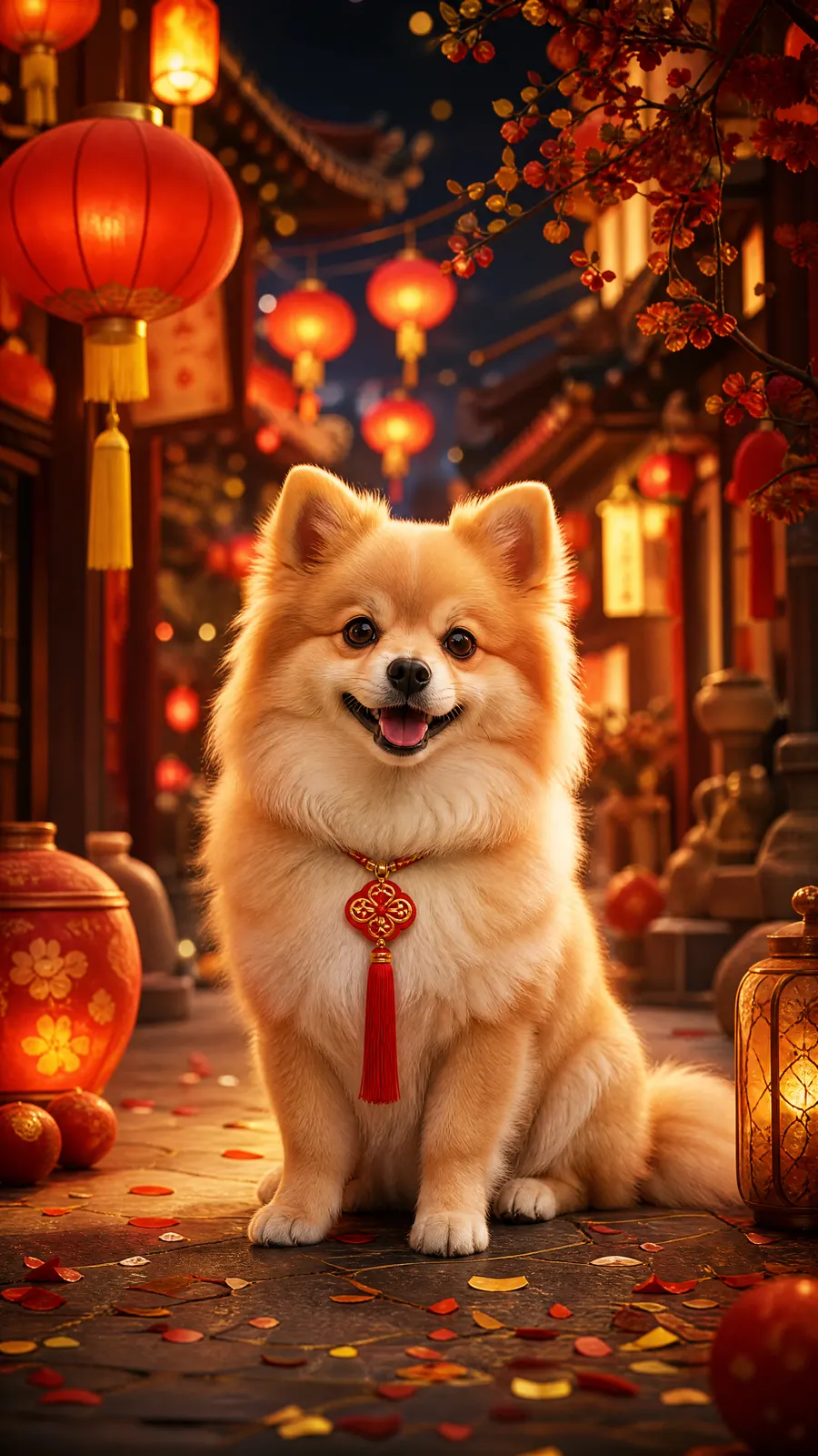 节日宠物头像模板春节灯笼预览图