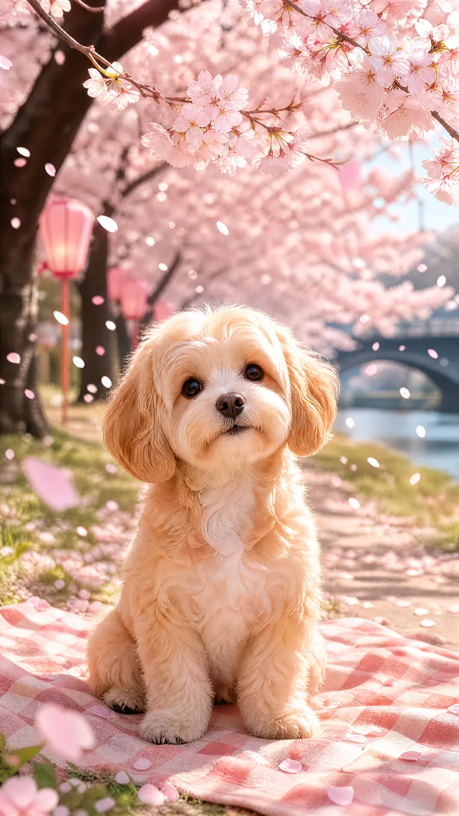 节日宠物头像模板樱花主题预览图